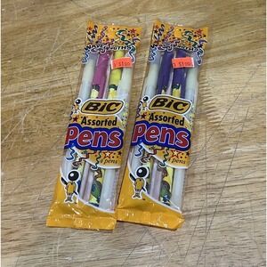 Vtg Bic Wavelengths Pens Glow In Dark Sports Skateboard Retro 1997 (2) 4‎ Packs